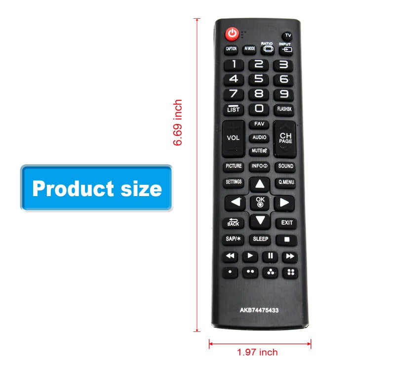 AULCMEET AKB74475433 Replaced Remote Compatible with LG TV AGF76631028 50LB5900 50LB6000 50LF6000-UB 55LB5550 55LB5900 55LB5900-UV 55LB6000 55LB6000-UH 55LF5500-UA 55LF6000-UB 55LX341C 55LX540S 55LY340C - Image 3